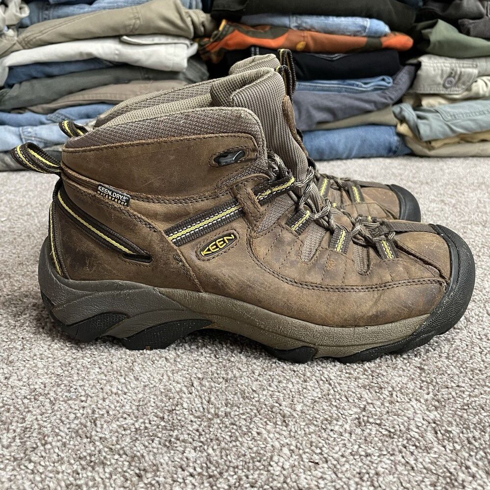 Keen Targhee II 2 Mid Hiking Shoes Boots Brown Leather Lace Up Men's Size 10
